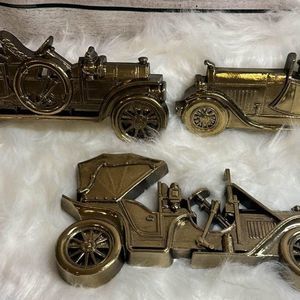 Vintage Syroco Inc. Copper Color‎ Antique Car Wall Plaques~Set of 3~Hanging